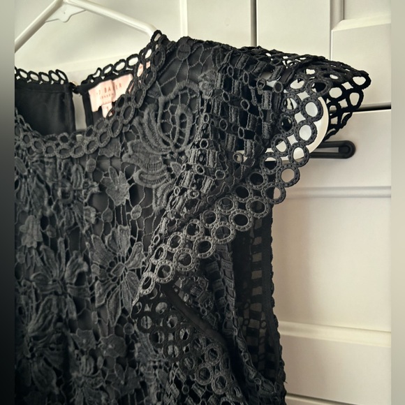 Worn Once Ted Baker Black Crochet Top (Size 1) - Picture 3 of 7